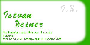 istvan weiner business card